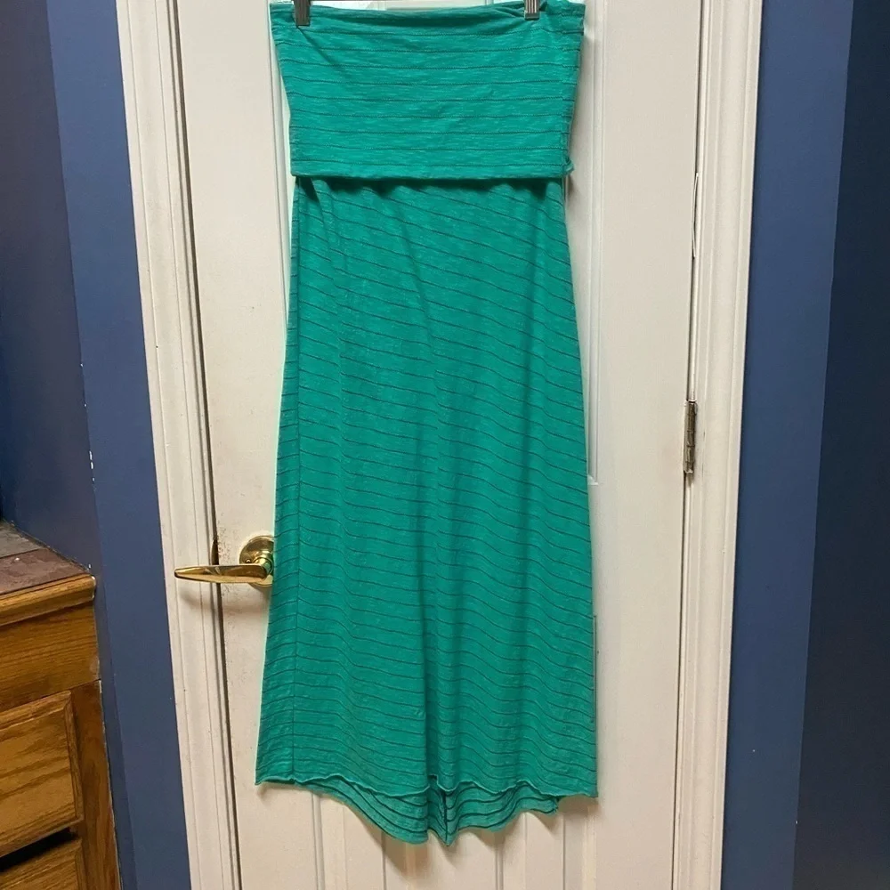 ROXY Women’s Maxi Skirt / haltered dress teal green size small.